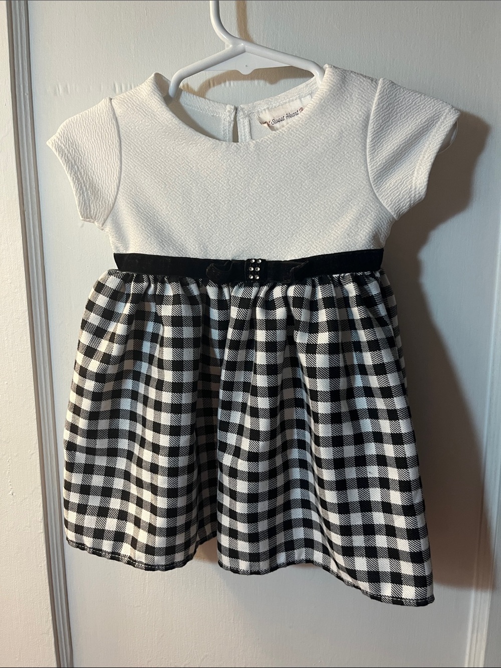 Sweet Heart Rose Black and White Gingham Dress